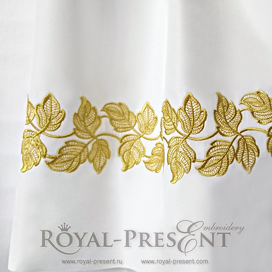 Machine Embroidery Design Lacy Leaves