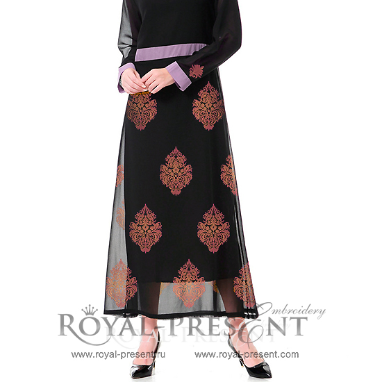 Machine Embroidery Designs Oriental ochre