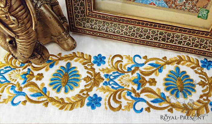 Machine embroidery design Indian border