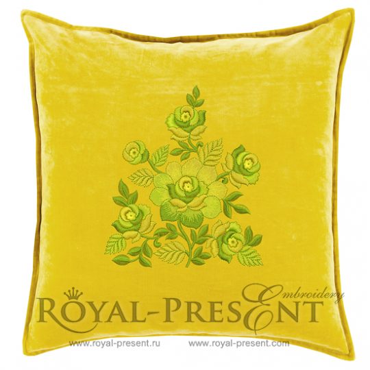 Machine Embroidery Design Green Garden flowers Machine Embroidery Design Green Garden flowers