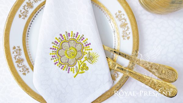 Free Machine Embroidery Design Amazing Gold Flower Free Machine Embroidery Design Amazing Gold Flower