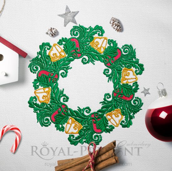 Christmas Wreath Machine Embroidery Design Christmas Wreath Machine Embroidery Design