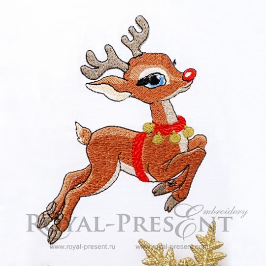 machine embroidery design Rudolf the red-nosed reindeer machine embroidery design Rudolf the red-nosed reindeer