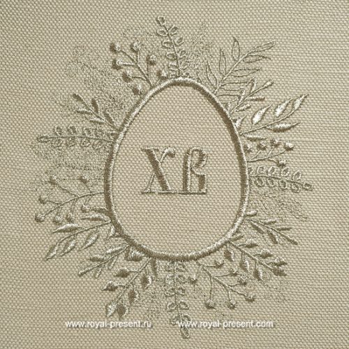 Machine Embroidery Design Easter Egg monogram frame Machine Embroidery Design Easter Egg monogram frame