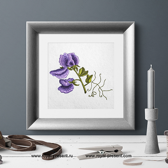 Machine Embroidery Design Sweet Pea