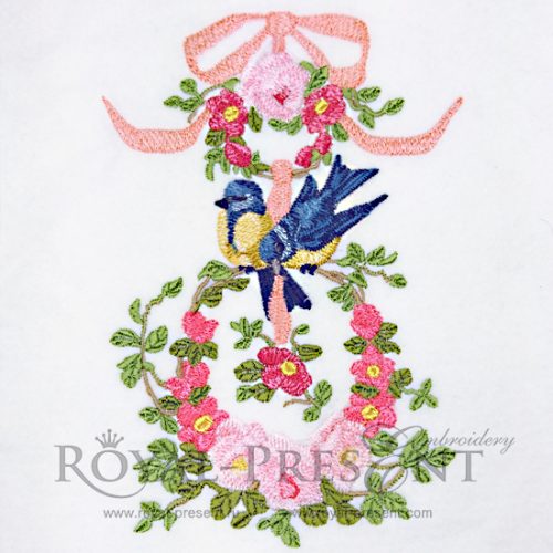 Machine Embroidery Design Titmouses