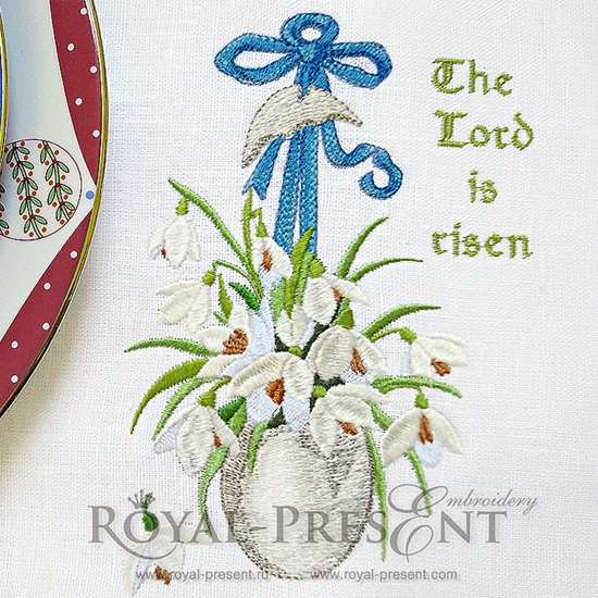 Easter Machine Embroidery Design The Lord is risen Easter Machine Embroidery Design The Lord is risen