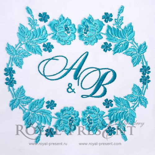 Rose frame Machine Embroidery Design Rose frame Machine Embroidery Design