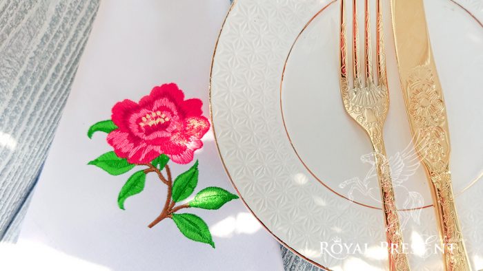 Machine Embroidery Design Wild Rose - 2 sizes