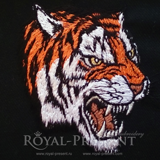 Machine Embroidery Design Tiger