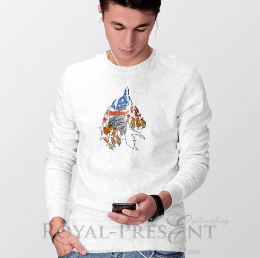 Machine Embroidery Design American Eagle