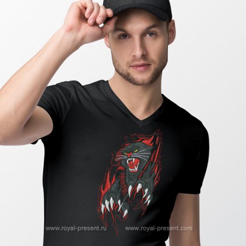 Machine Embroidery Design Black panther