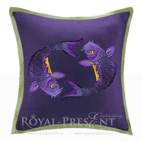 Machine Embroidery Design Koi Fish