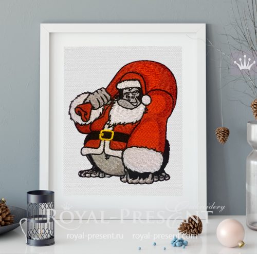 Christmas Monkey Free Machine Embroidery Design Christmas Monkey Free Machine Embroidery Design - 3 sizes