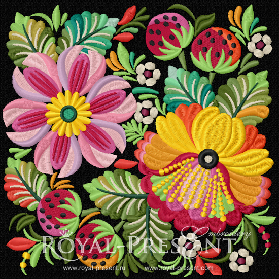 Machine Embroidery Design Petrykivka painting Machine Embroidery Design Petrykivka painting