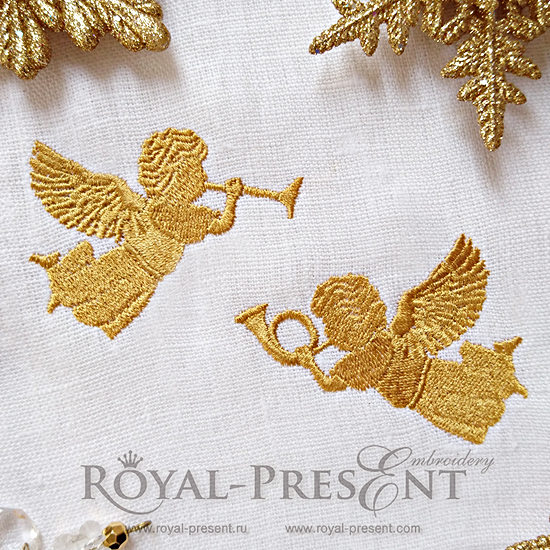 Machine Embroidery Designs Two Angels