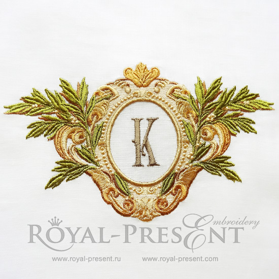 Machine Embroidery Design Vintage Monogram Blank