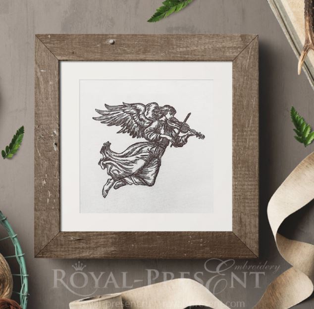 Machine Embroidery Designs Angel with violin Machine Embroidery Designs Angel with violin