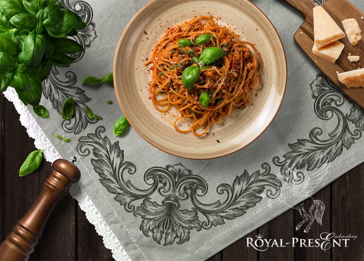 Machine Embroidery Design Vintage Baroque style