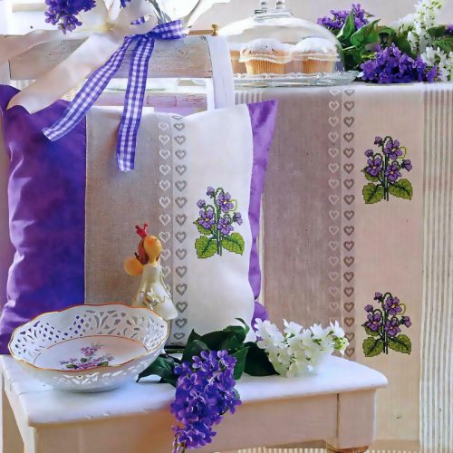 Cross-stitch Machine Embroidery Design Pansies Cross-stitch Machine Embroidery Design Pansies