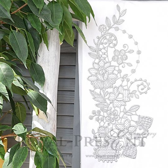 Machine Embroidery Design White lace