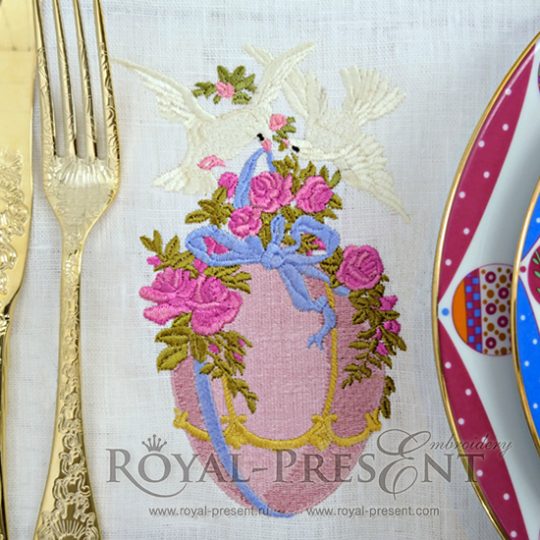 Machine Embroidery Design Doves & Easter egg Machine Embroidery Design Doves & Easter egg