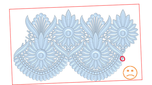 Incorrect angle (red frame - a hoop)