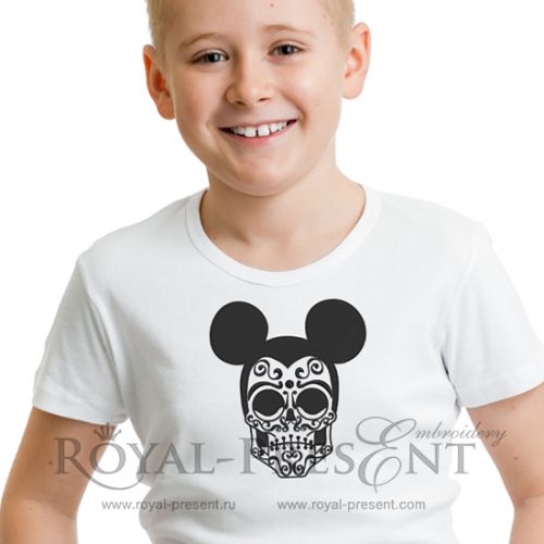 Free Machine Embroidery Design Dark Mouse