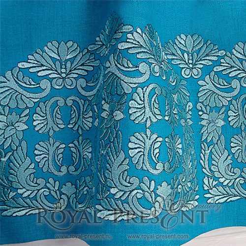 Machine Embroidery Design Blue Hungarian border Machine Embroidery Design Blue Hungarian border
