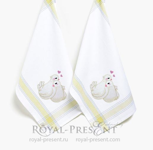 Machine Embroidery Design Doves