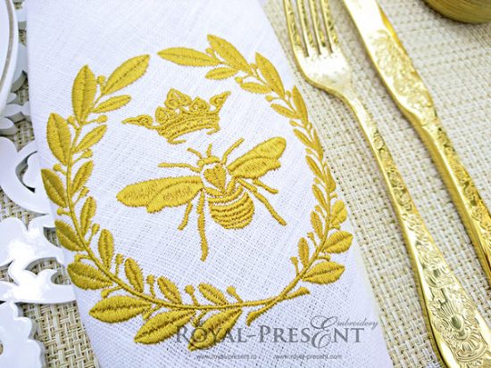 Machine Embroidery Design Royal Bee Machine Embroidery Design Royal Bee
