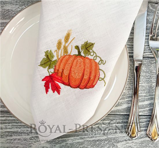 Machine embroidery design Pumpkin