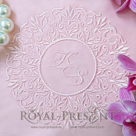 Machine Embroidery Design Indian monogram blank Machine Embroidery Design Indian monogram blank