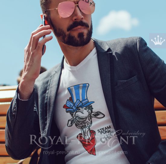 Machine Embroidery Design Giraffe portrait