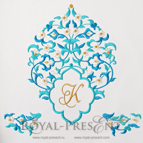 Machine Embroidery Design Eastern Blank Monogram