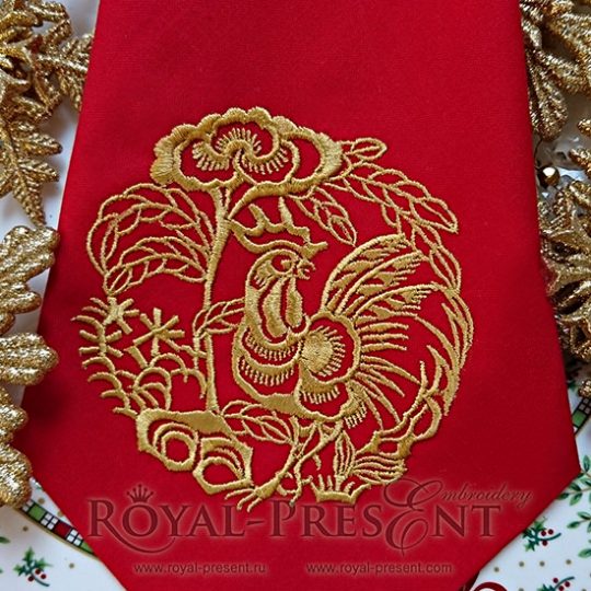 Machine Embroidery Design Chinese Zodiac Sign Rooster Machine Embroidery Design Chinese Zodiac Sign Rooster