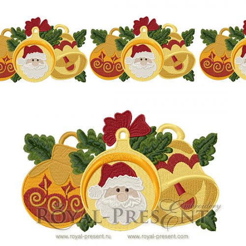 Machine Embroidery Design Christmas border