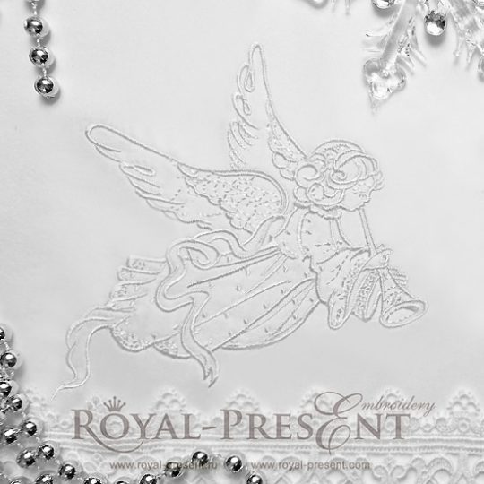 Machine Embroidery Design Angel blowing trumpet Machine Embroidery Design Angel blowing trumpet