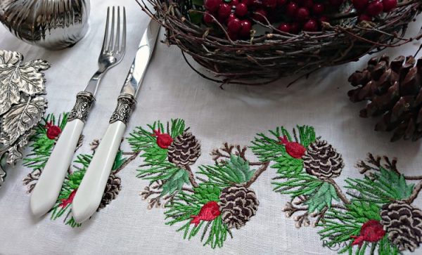 Christmas Machine Embroidery Design Cones