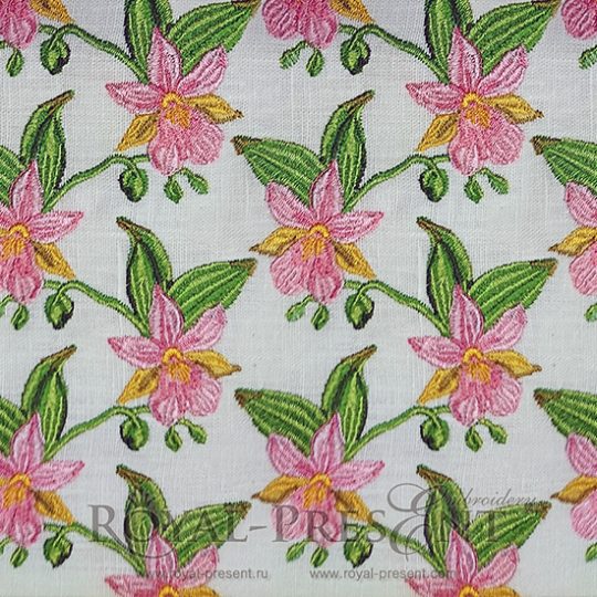 Machine Embroidery Design Endless orchids