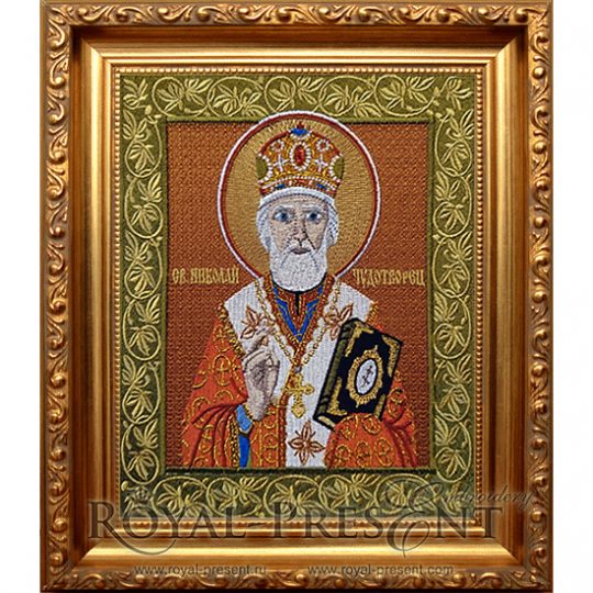 Machine Embroidery Design Icon of St. Nicholas the Wonderworker Machine Embroidery Design Icon of St. Nicholas the Wonderworker