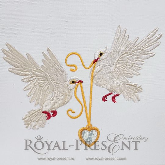 Machine Embroidery Design Wedding Doves Machine Embroidery Design Wedding Doves