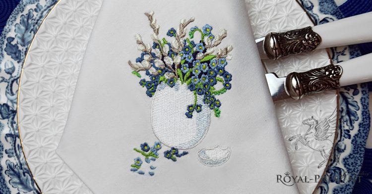 Machine Embroidery Design Easter egg - 2 sizes