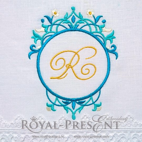 Machine Embroidery Design Morocco Blank Monogram