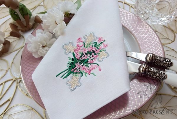 Machine Embroidery Design Easter Cross with lilies Machine Embroidery Design Easter Cross with lilies - 2 sizes