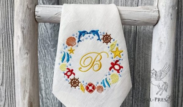 Machine Embroidery Design Marine Blank Monogram
