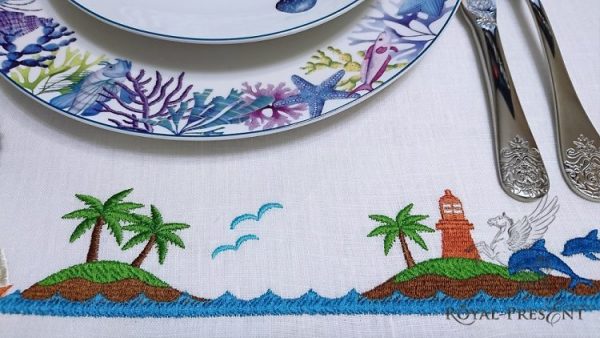 Machine Embroidery Design Coast - 3 sizes