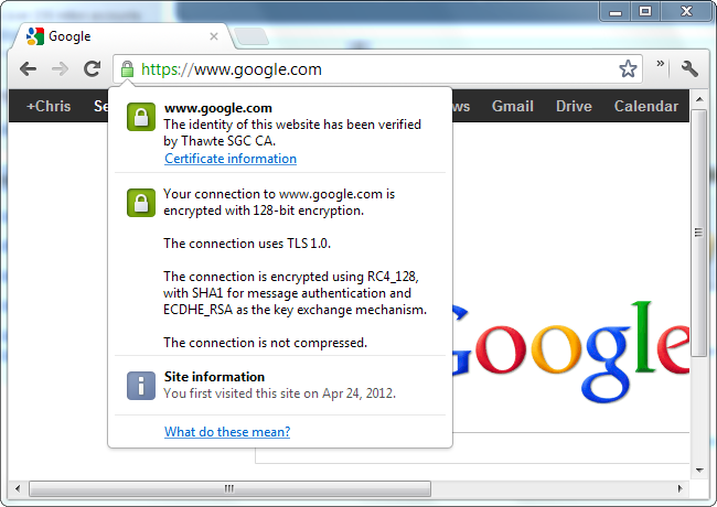 SSL security certificate