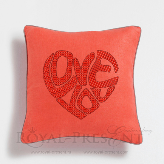Machine Embroidery Design Love You