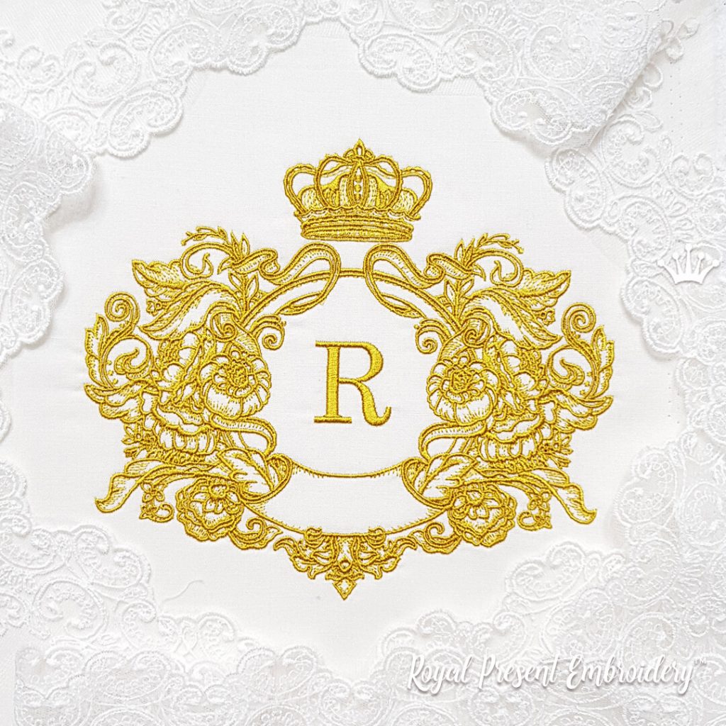 Luxury Baroque Frame Machine Embroidery Design - 2 sizes